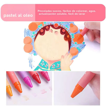 🎨 Set de Arte para Niños 208 Piezas Portátil - MiniArt Pro™ 🖌️🖇️