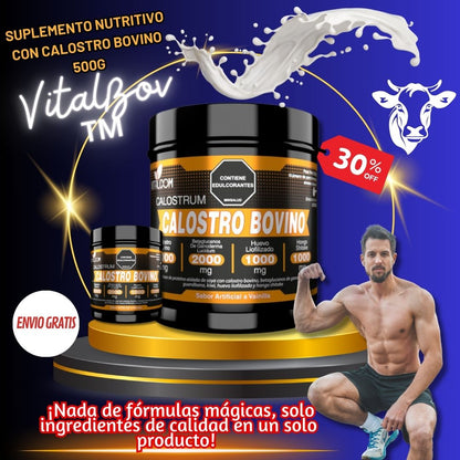 🔥 Suplemento Nutritivo con Calostro Bovino 500g – VitalBov™ 🥛✨