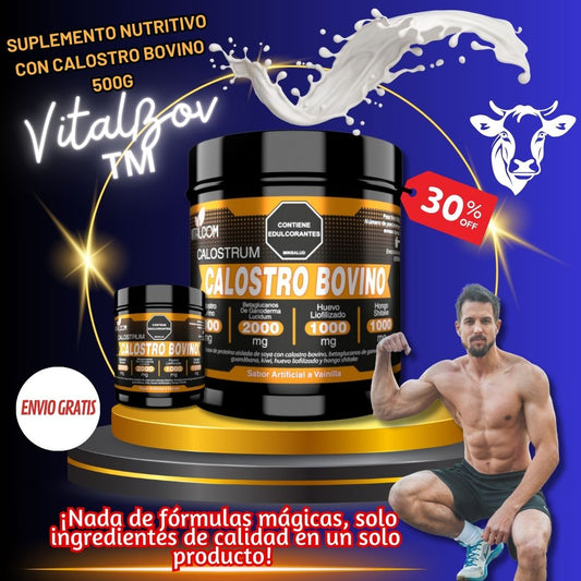 🔥 Suplemento Nutritivo con Calostro Bovino 500g – VitalBov™ 🥛✨