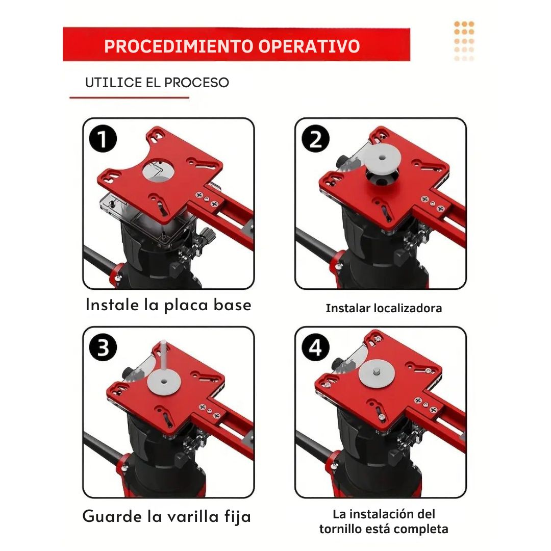 🔧 Plantilla de Corte Circular para Fresadora – WoodPro™ 🏗️✨