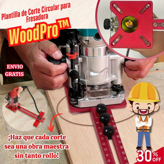 🔧 Plantilla de Corte Circular para Fresadora – WoodPro™ 🏗️✨