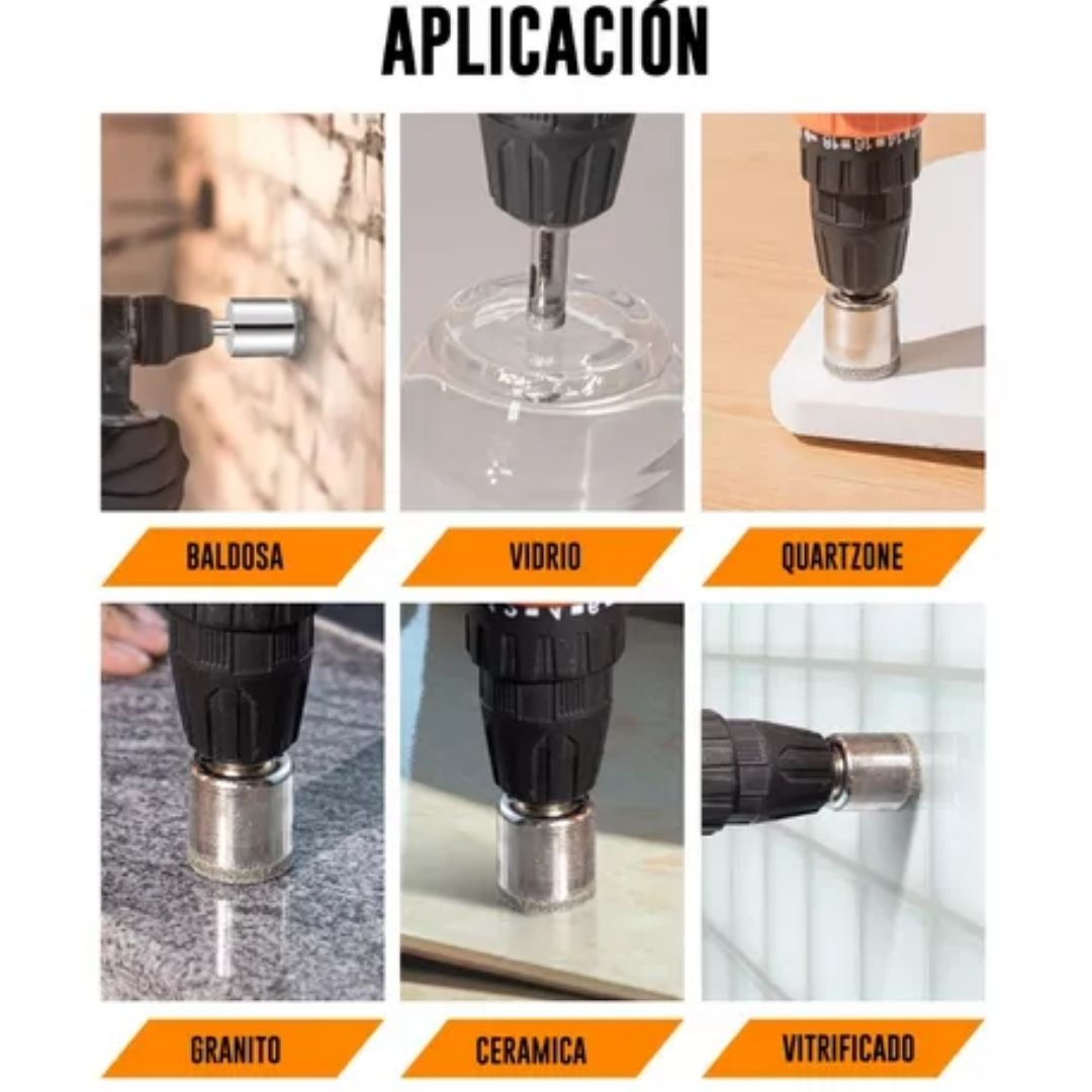 🛠️ Juego Copas Diamantadas™ x 15 unds – Cortes precisos sin grietas 💎