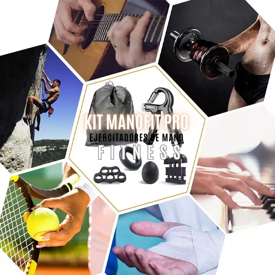 Kit ManoFit Pro Ejercitadores de mano x5