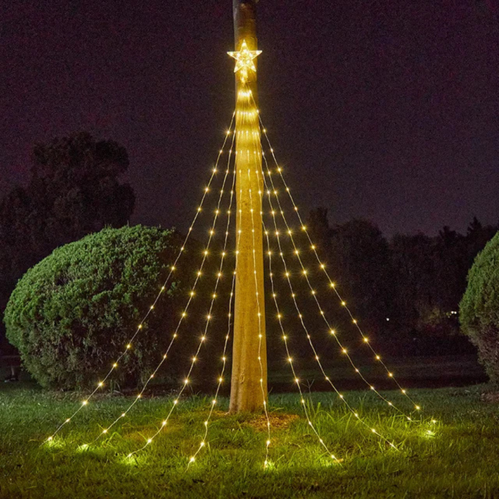 "Cascada de Luces Solares para Árbol de Navidad - StarBright Pro™ 🌟🎄"