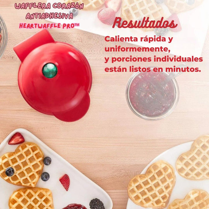 Wafflera Corazón Antiadherente - HeartWaffle Pro™ 🧇💕