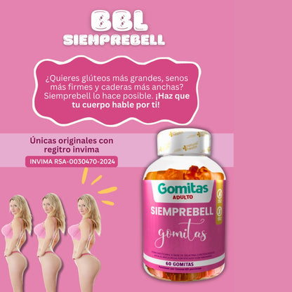BBL Gummies – Suplemento Natural con Aguaje, Fenogreco y Maca Roja 🍇🌿