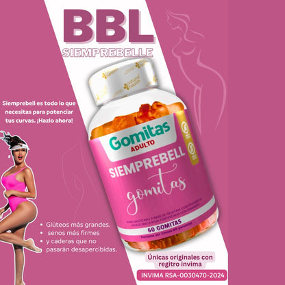BBL Gummies – Suplemento Natural con Aguaje, Fenogreco y Maca Roja 🍇🌿