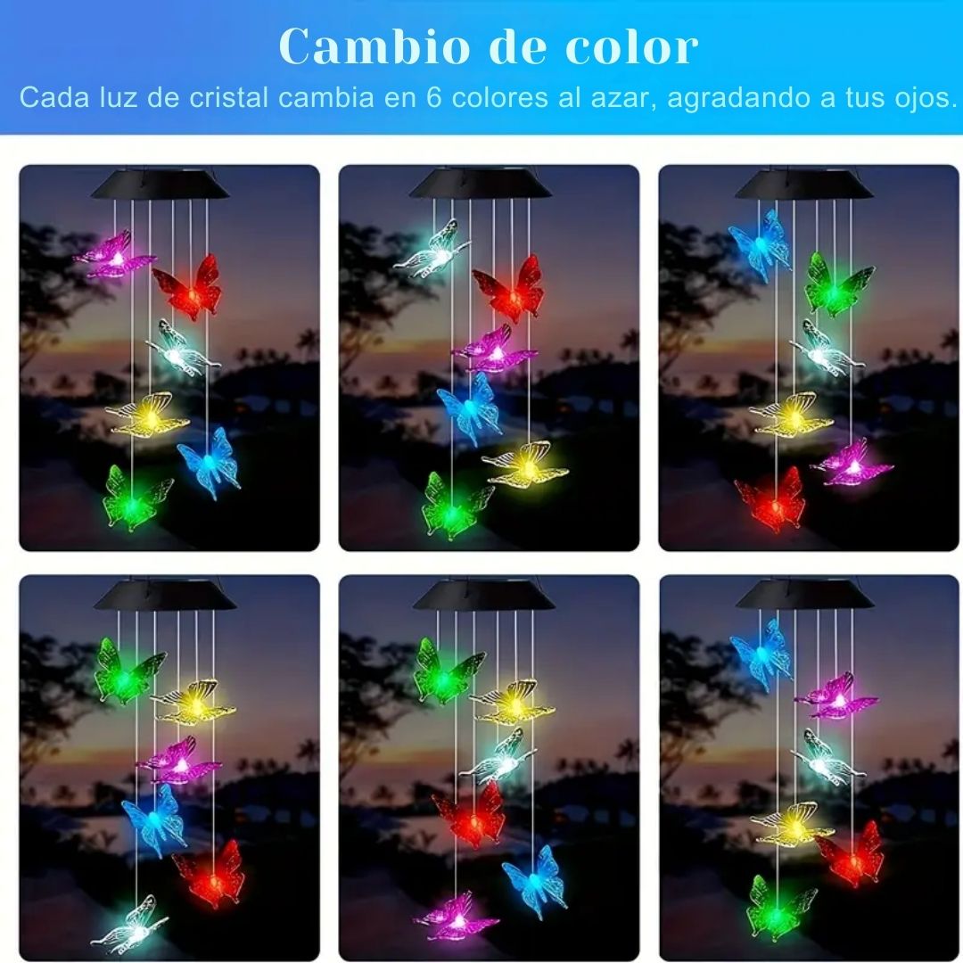 Campanillas Solares Mariposas – GlowCharm™ 🌞🦋