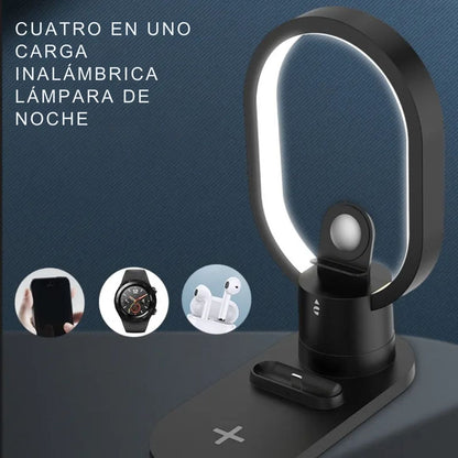 ZenCharge Station™ 4 en 1 - Carga Rápida, Lámpara LED y Soporte Decorativo ⚡🌟