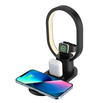 ZenCharge Station™ 4 en 1 - Carga Rápida, Lámpara LED y Soporte Decorativo ⚡🌟