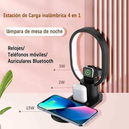 ZenCharge Station™ 4 en 1 - Carga Rápida, Lámpara LED y Soporte Decorativo ⚡🌟