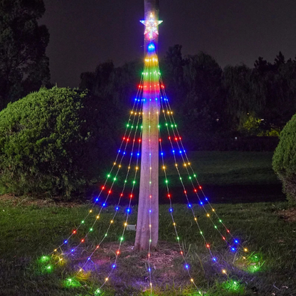 "Cascada de Luces Solares para Árbol de Navidad - StarBright Pro™ 🌟🎄"