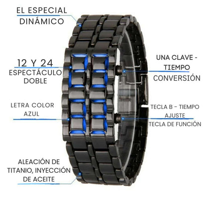 Reloj Pulsera LED Lava™ – Estilo, hora y actitud en tu muñeca 🔥
