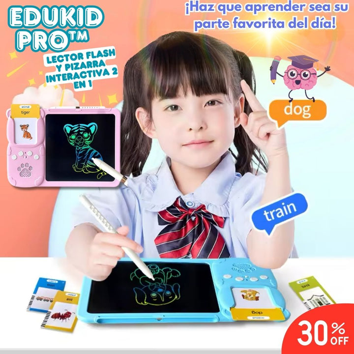 Lector Flash y Pizarra Interactiva 2 en 1 - EduKid Pro™ 🎓🧠