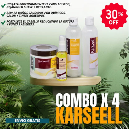 Kit Reparador Capilar 4 en 1 - Karseell Collagen Pro™ 💆‍♀️✨