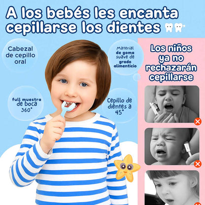 Cepillo Dental de Silicona para Bebés – Encías Protegidas 🍼