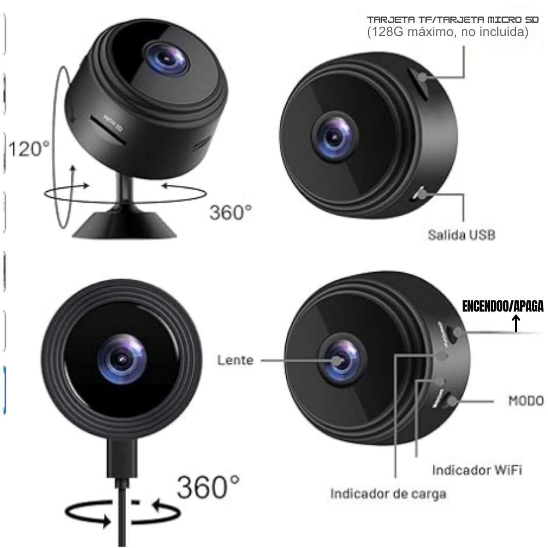 Mini Cámara de Monitoreo 1080p – Vigila a tu mascota 🐾
