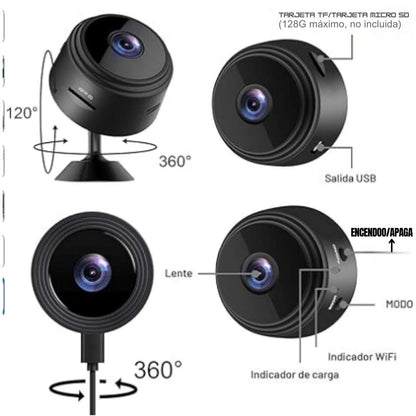 Mini Cámara de Monitoreo 1080p – Vigila a tu mascota 🐾