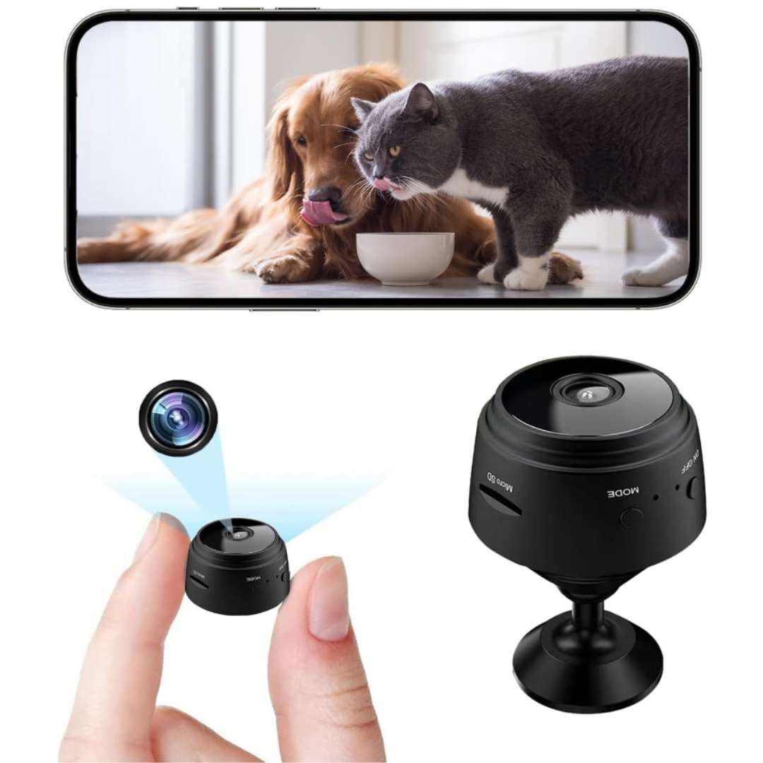 Mini Cámara de Monitoreo 1080p – Vigila a tu mascota 🐾