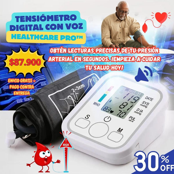 Tensiómetro Digital Con Voz - HealthCare Pro™ 💓🩺