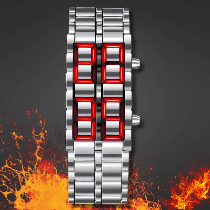 Reloj Pulsera LED Lava™ – Estilo, hora y actitud en tu muñeca 🔥